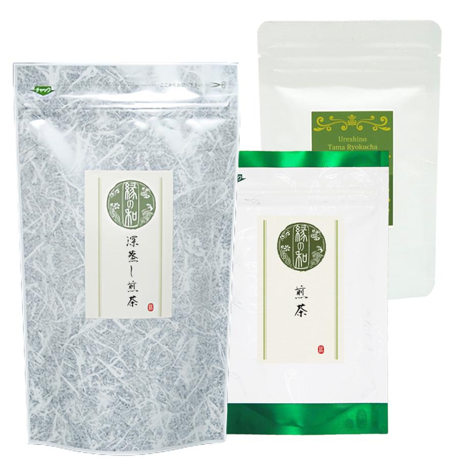 日本茶 選べる茶葉 40g〜100g×3袋 (180g〜300g) 静岡 八女 鹿児島 知覧