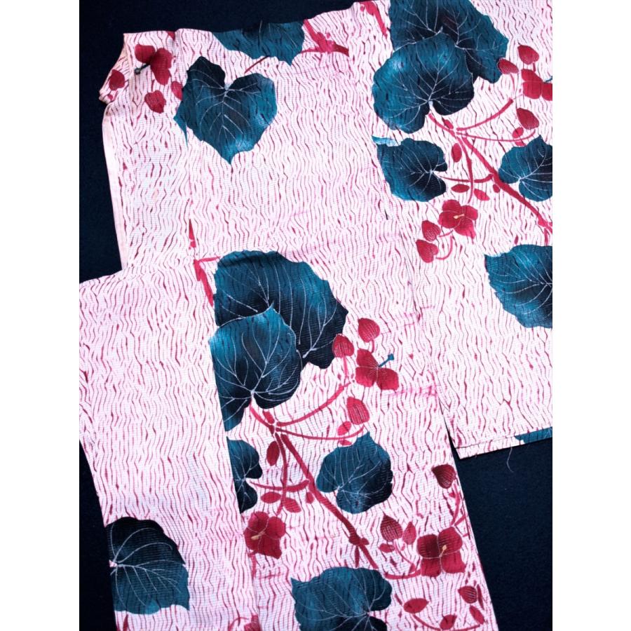 着物 小紋 正絹 ベゴニア 小紋