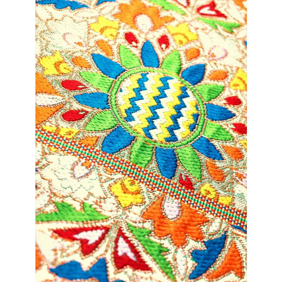 リサイクル帯 袋帯 たつむら謹製 トルコ繍華文 逸品 銘品 振袖 成人式 