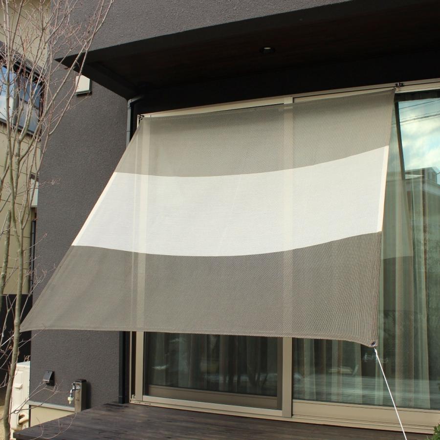 おしゃれな日よけ イチオリシェード 専門店 ３ボーダー マーブルグレー