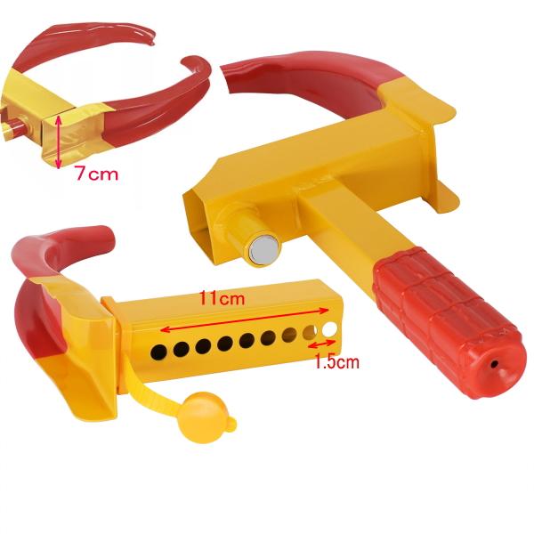 タイヤロック ホイールロック 9段階調整可能 盗難防止 防犯  カーセキュリティ 鍵3個付き 取付簡単 |  | 03