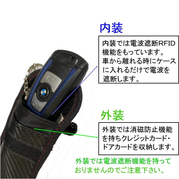 リレーアタック ブロッキングポーチ 電波遮断ポーチ スマートキー用 スキミング防止 防犯対策 2個セット |  | 02