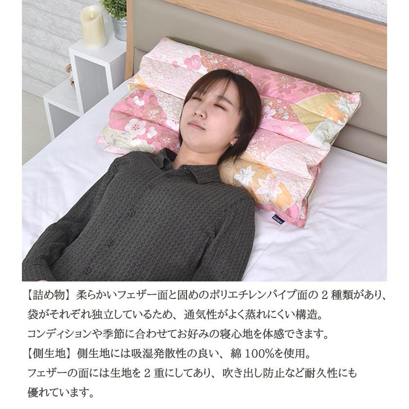 丸八真綿 【レビュー特典付 専用カバー】 枕 和柄 まくら 肩こり 解消