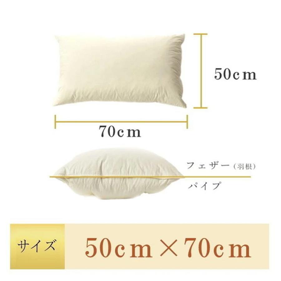 丸八真綿 枕 羽根枕 パイプ枕 フェザー まくら ホテル仕様 50×70cm