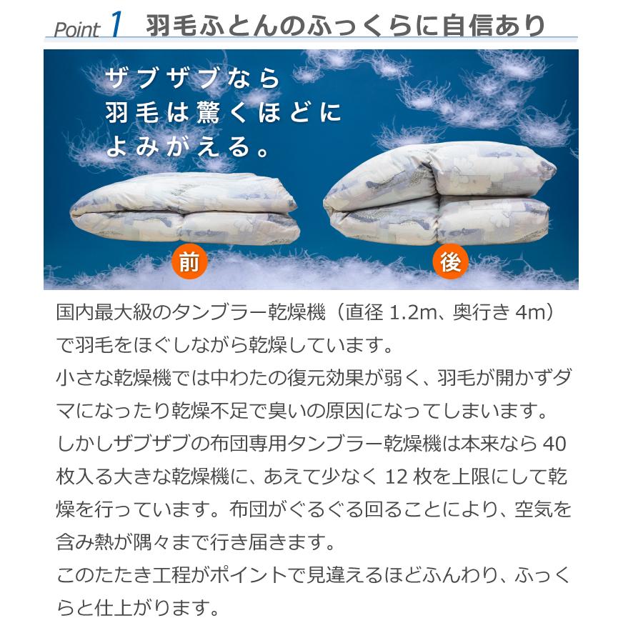 ザブザブ 羽毛布団 丸洗い 2枚 保管サービス付 往復送料無料 クリーニング 布団 銀イオン抗菌処理 ダニ・ほこり除去 無料染み抜き 丸八真綿_6