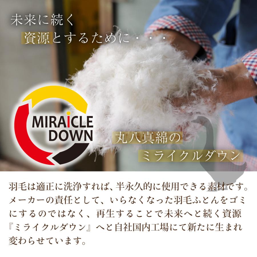 丸八真綿 【レビュー特典付 洗濯ネット】 ダウンケット シングル