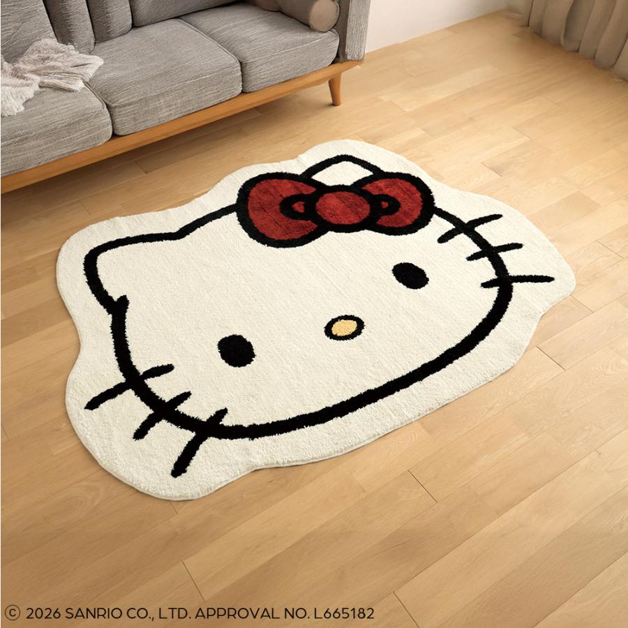 sanrio（サンリオ） ハローキティ ダイカットラグ ラグ ポリエステル