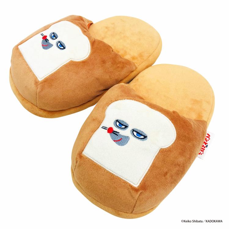 スリッパ　ぬいぐるみ あったかクニャック ぬいぐるみスリッパ パンどろぼう 約23
