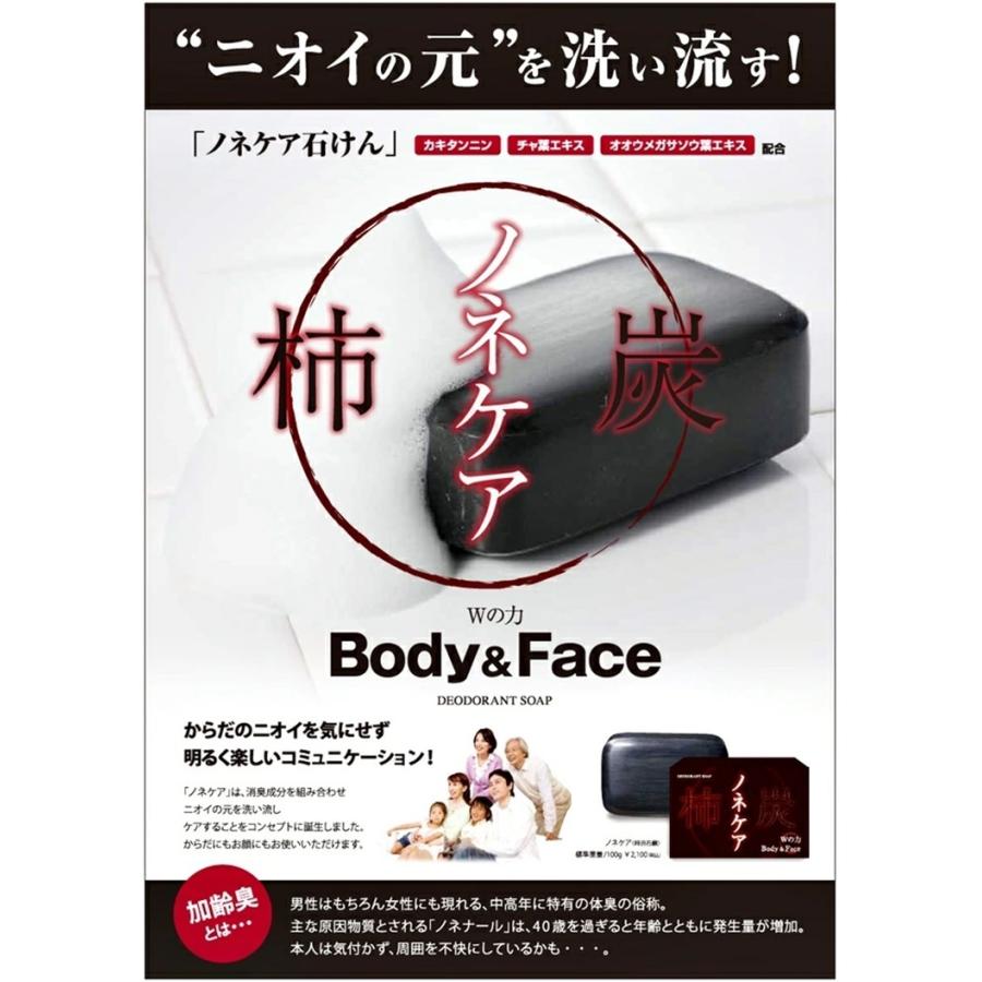 メール便対応 石鹸 せっけん 送料無料 臭いの元を洗い流す 柿渋石鹸 ノネケア石鹸100ｇ 2個組 柿渋石鹸 加齢臭 体臭予防 カキタンニン 柿 Nonecare いち押し本舗 通販 Yahoo ショッピング