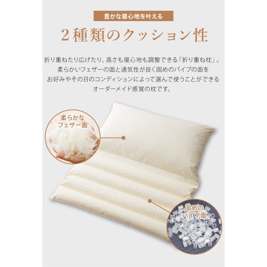 丸八真綿 丸八 メーカー公式 折り重ね枕 スモール 枕 まくら カバー付