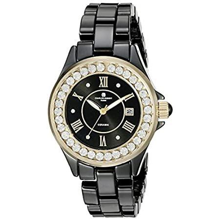 全ての Ladies Watch Ceramic Black Bezel Crystal Hubert Charles 腕時計