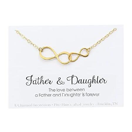 本物の Forever is Daughter & Father a Between Love The • Infin Double Personalized ネックレス、ペンダント