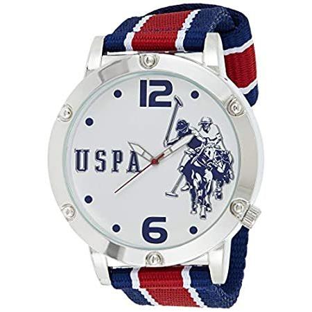本物の U.S. Polo USC57003) (モデル: 14 マルチ ナイロンストラップ 腕時計 アナログクォーツ メンズ Assn. 腕時計