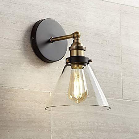 【おしゃれ】 Burke Warm真鍮LED壁取り付け用燭台 Highブラックand 4 " 10 3 / ブラケットライト、壁掛け灯