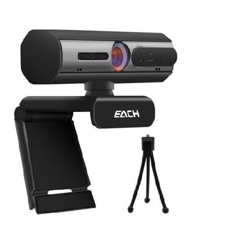 肌触りがいい EACH W Pro - Tripod Free Shutter Privacy with 1080P Webcam HD Full オートフォーカス Webカメラ