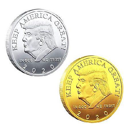 新入荷 最大63％オフ 2Pcs 2020 Donald Trump Gold Coin Set amp; Silver Plated Collectible cheerfulblue.net cheerfulblue.net