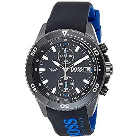 高い品質 Watch Quartz Chronograph Men's Boss Hugo with 1513776 Strap Silicone 腕時計