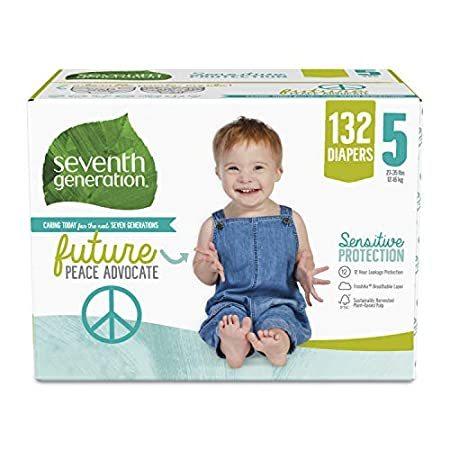 Seventh Generation Baby Diapers, Size 5, 132 count, One Month Supply, for S ロッジテント
