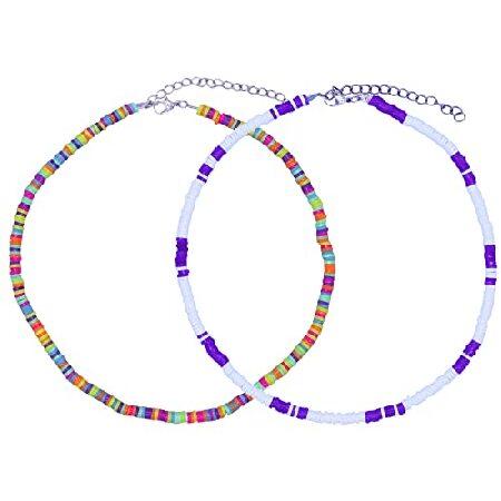 格安saleスタート Frog Sac ボーホー 夏 ビーチ メンズ ビーチネックレス アフリカビニールディスクビーズ 10代の女の子向け ヘイシビーズサーファーネックレス ネックレス ペンダント Www Buccella Com