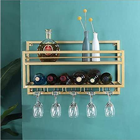 ADM6 Wall-Mounted Wine Rack, Paractical Metal Wine Bottle Holder, Decorativ