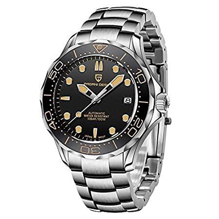 格安 Pagani Design 007 シーマスター 自動ダイビングウォッチ メンズ ステンレススチールバンド セラミックベゼル サファイアカーブ