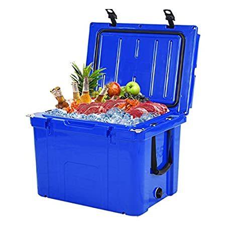 Easyzon 55クォート 回転成形クーラー 6日間 プロテールアイスクーラー アイスチェスト ボトルオープナー付き BBQ キャンプ ピンク 釣り