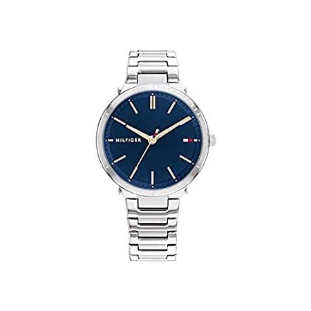 Tommy Hilfiger Women's Quartz Watch with Stainless Steel Strap, Silver, 17