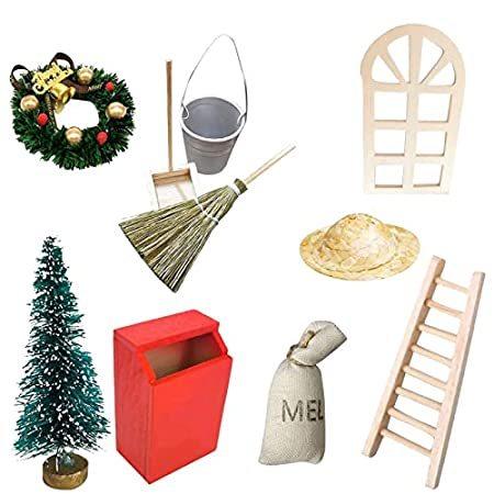 値引 Kit Ornament Christmas Miniature PCS 10 for Fairy Scene,Yistu Christmas DIY その他人形