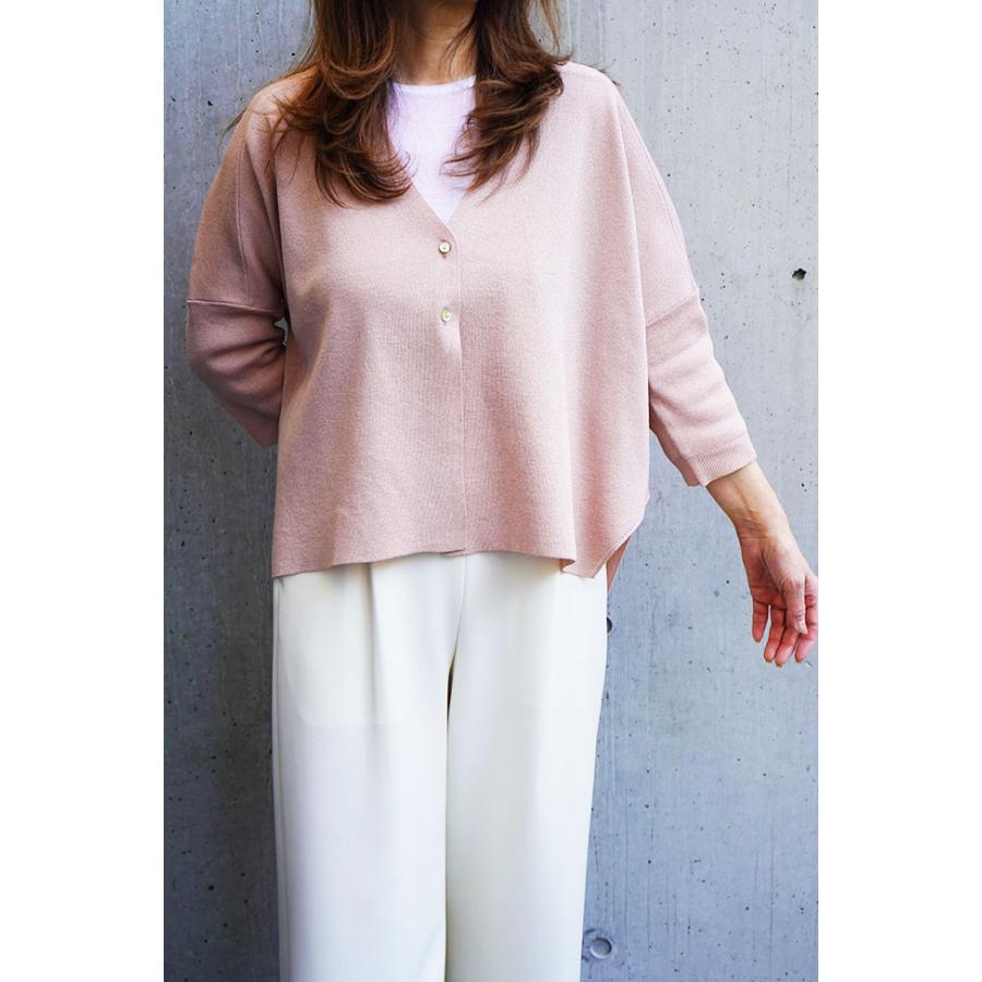 ATELIER SIX アトリエシックス カーディガン きれいめコーデ オフィスカジュアル シンプルシルエット ラメ入り生地 | ATELIER SIX | 02