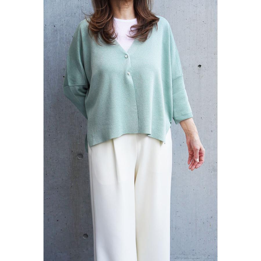 ATELIER SIX アトリエシックス カーディガン きれいめコーデ オフィスカジュアル シンプルシルエット ラメ入り生地 | ATELIER SIX | 04