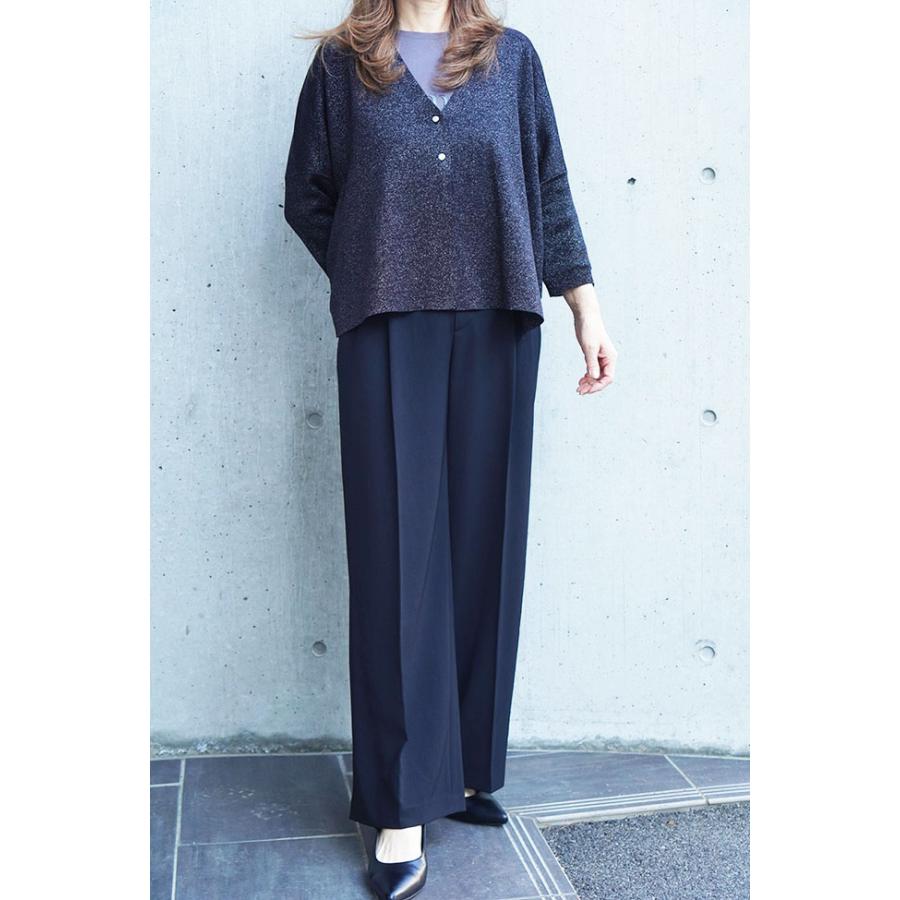 ATELIER SIX アトリエシックス カーディガン きれいめコーデ オフィスカジュアル シンプルシルエット ラメ入り生地 | ATELIER SIX | 06