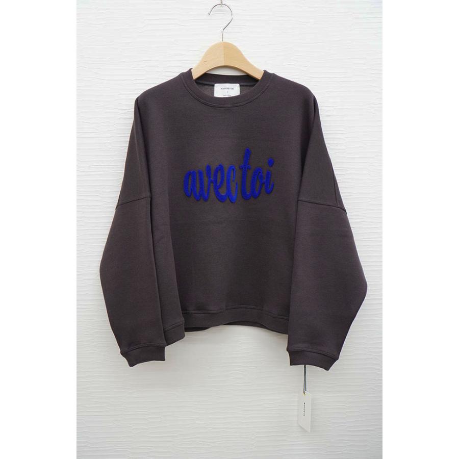 MARIED'OR（マリードール） 裏起毛トレーナー 芝生刺繍トレーナー