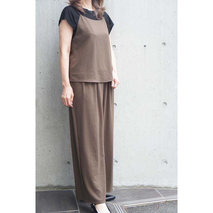 Cafune（カフネ） ジョーゼット素材 リラックスワイドパンツ 515620