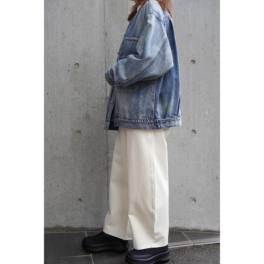 cafuneノーカラーデニムジャケット Cafune カフネ 大人気 ノーカラーデニムジャケット 535409 : ICHITA