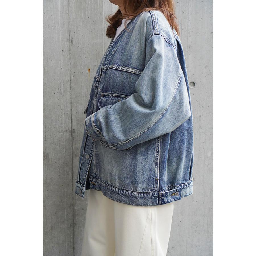 Cafune カフネ 大人気 ノーカラーデニムジャケット 535409 |  | 04