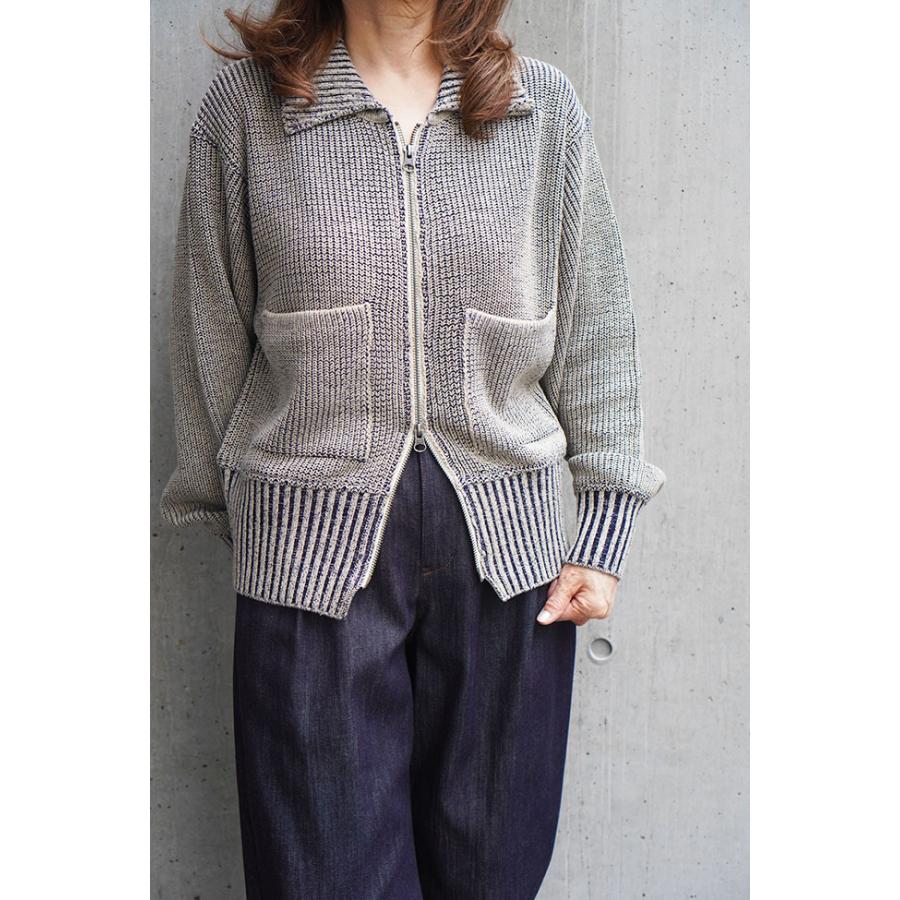 【30％OFF】Cafune カフネ ステンカラーニットジャケット 535965 |  | 03