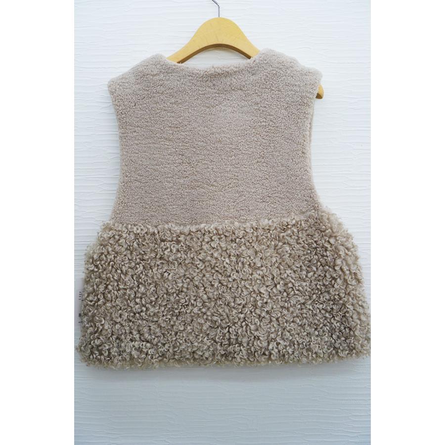 PASSIONE 切り替えプードルボアベスト レディースベスト ボアベスト