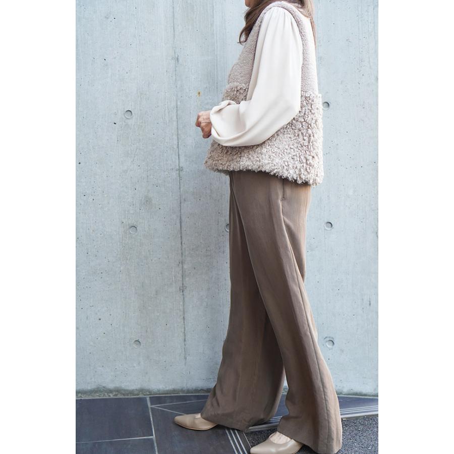 PASSIONE（パシオーネ） 切り替えプードルボアベスト レディースベスト