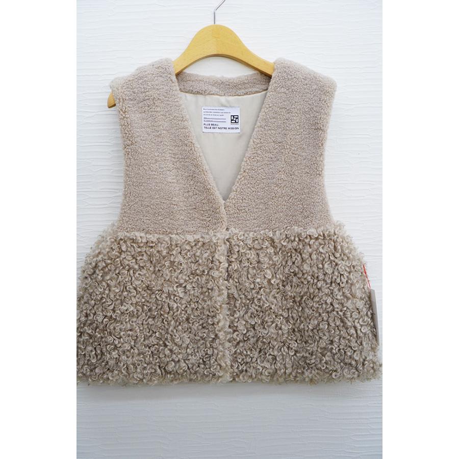 PASSIONE（パシオーネ） 切り替えプードルボアベスト レディースベスト