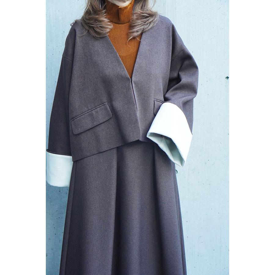 今季アウター　パシオーネ PASSIONE（パシオーネ） ノーカラージャケット レディース きれいめ