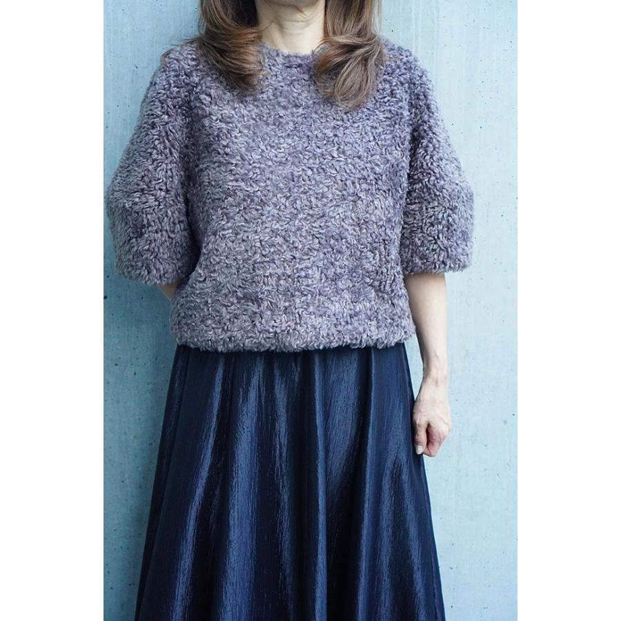 PASSIONE パシオーネ プードルボア 五分袖プルオーバー レディースボア プルオーバー 2025AW 536951 | PASSIONE