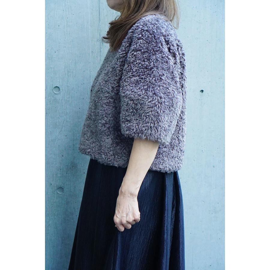 PASSIONE パシオーネ プードルボア 五分袖プルオーバー レディースボア プルオーバー 2025AW 536951 | PASSIONE | 01