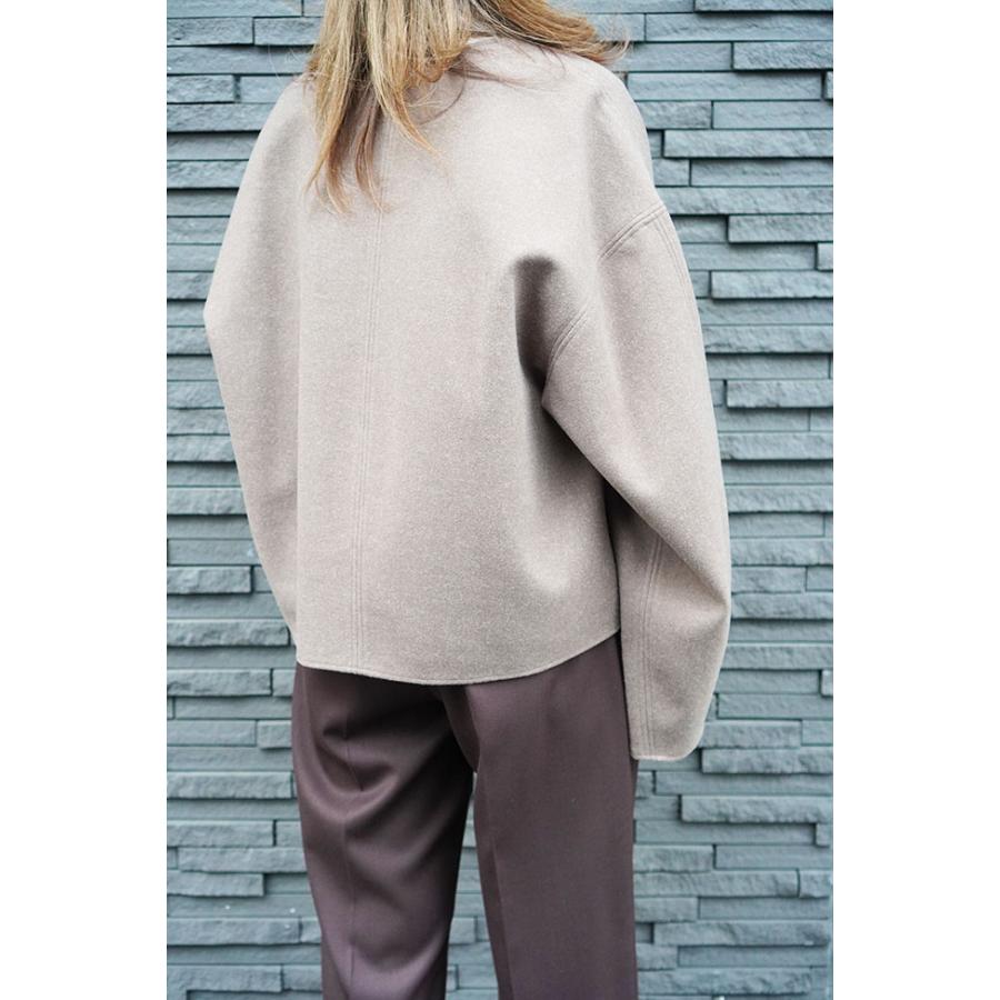 Cafune（カフネ） ウールライク ノーカラージャケット レディース