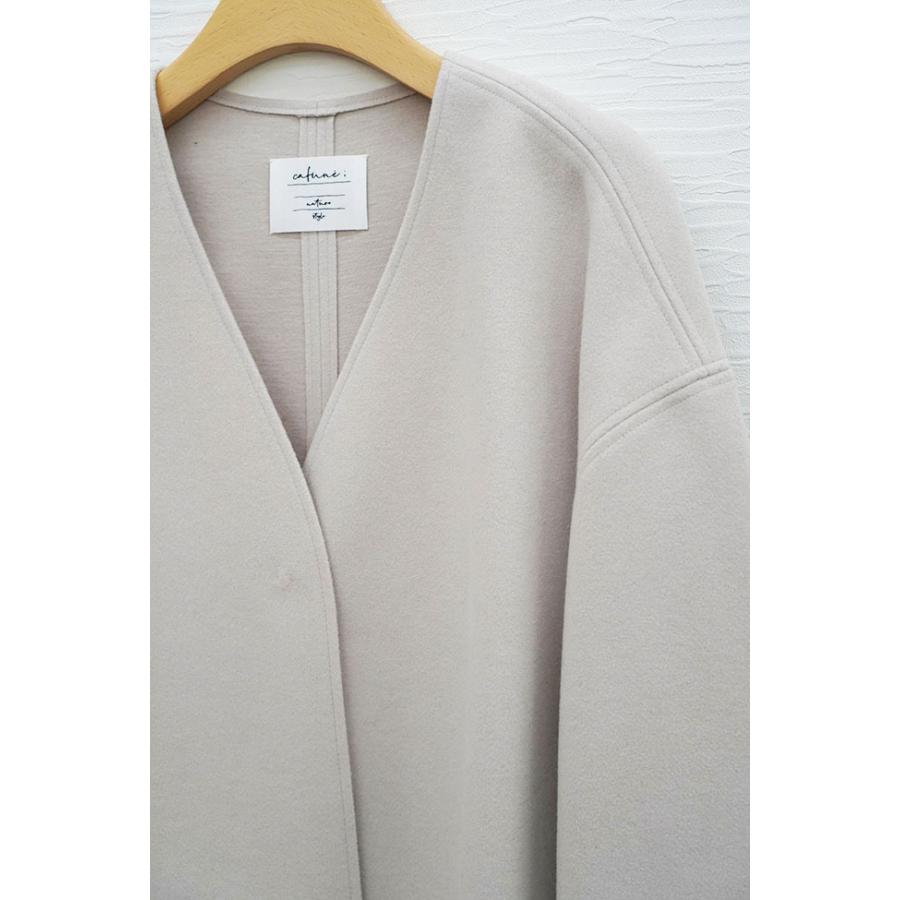 Cafune（カフネ） ウールライク ノーカラージャケット レディース