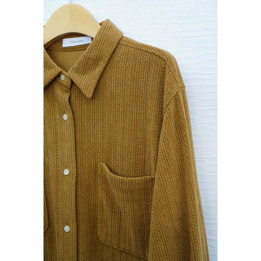 PASSIONE パシオーネ モールジャガードシャツ レディースシャツブラウス 厚手シャツブラウス 秋冬シャツブラウス 546955 | PASSIONE | 10