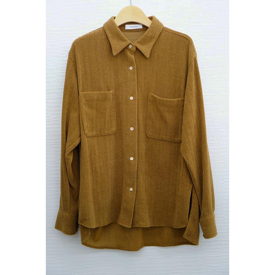 PASSIONE パシオーネ モールジャガードシャツ レディースシャツブラウス 厚手シャツブラウス 秋冬シャツブラウス 546955 | PASSIONE | 09