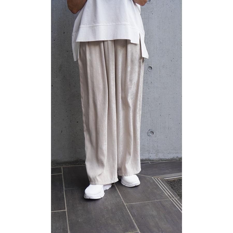 cafune カフネ イージー ワイドパンツ レディース 春夏秋 ピーチスキン加工 全2色フリーサイズ 615623 | Cafune