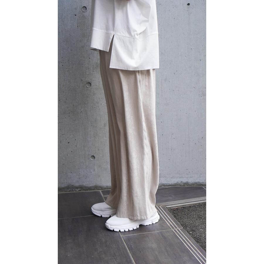 cafune カフネ イージー ワイドパンツ レディース 春夏秋 ピーチスキン加工 全2色フリーサイズ 615623 | Cafune | 01