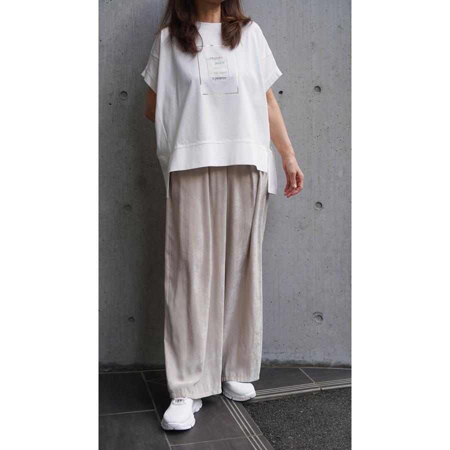 cafune カフネ イージー ワイドパンツ レディース 春夏秋 ピーチスキン加工 全2色フリーサイズ 615623 | Cafune | 03