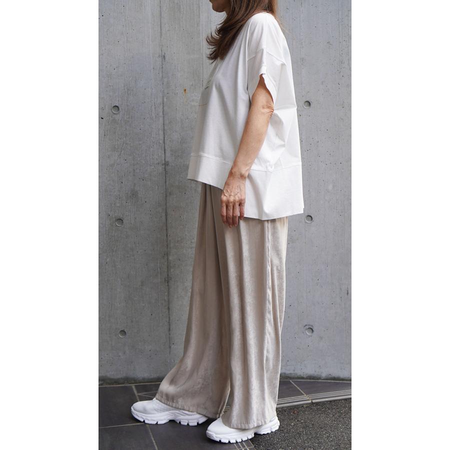 cafune カフネ イージー ワイドパンツ レディース 春夏秋 ピーチスキン加工 全2色フリーサイズ 615623 | Cafune | 04